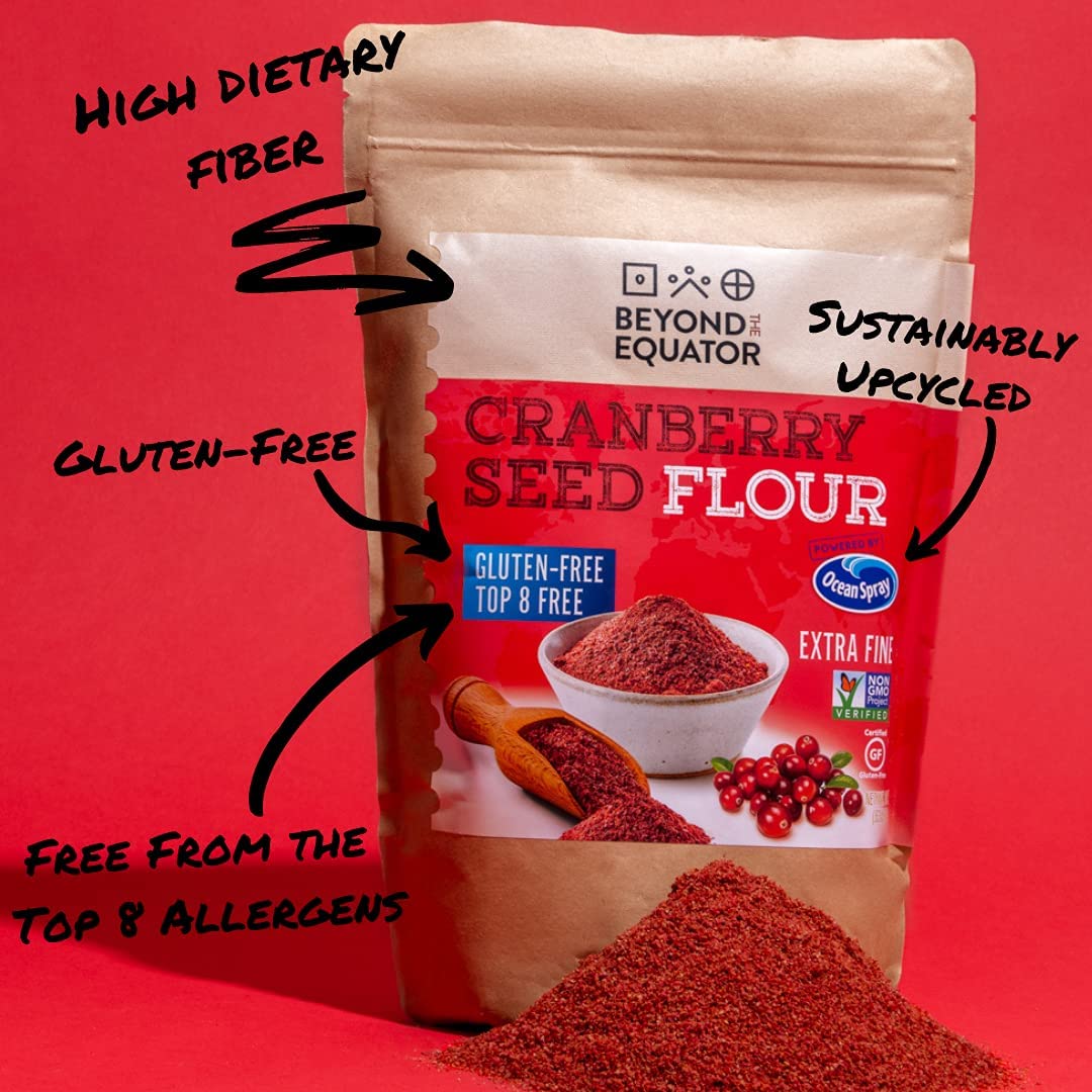 BEYOND THE EQUATOR Organic Cranberry Seed Flour No Peanuts, No Tree