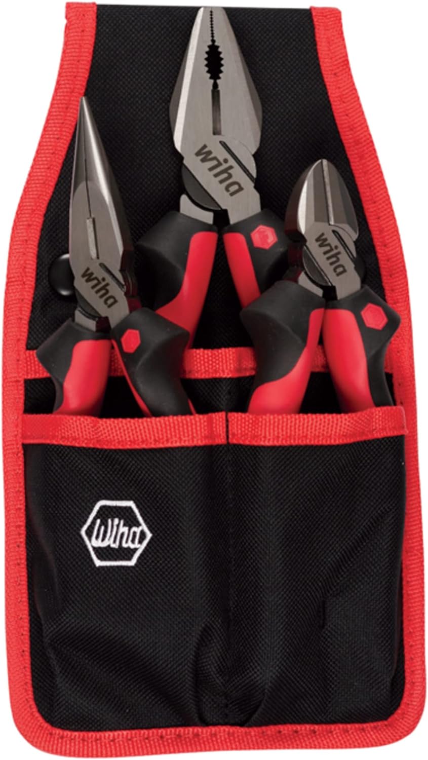 Wiha 30993 3 Piece Industrial Classic Grip Pliers and Cutters Set