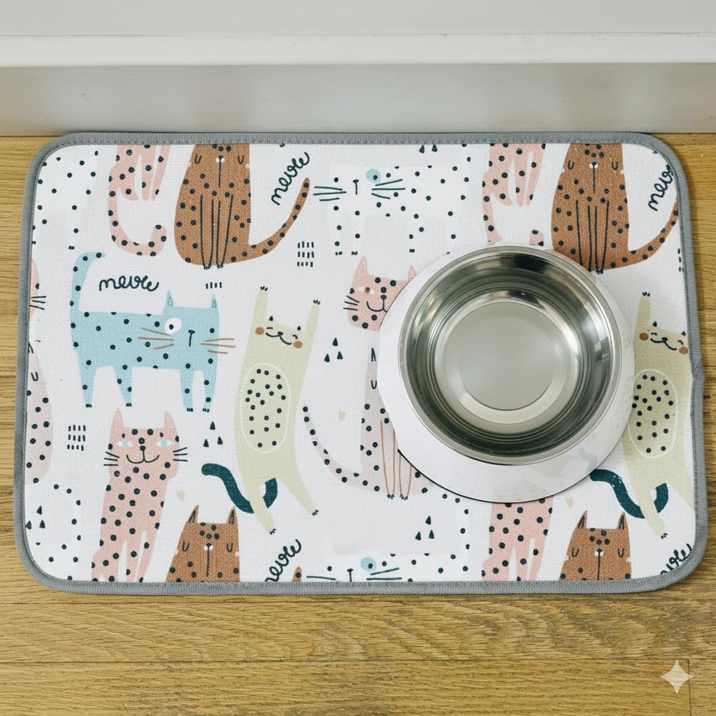 Cats Meow Pet Bowl Mat