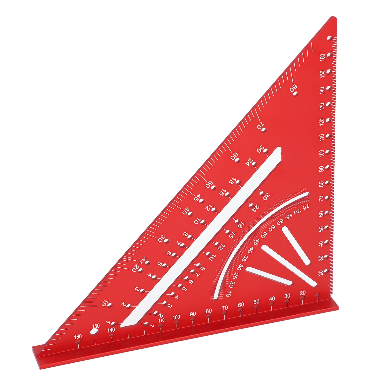 Dreiecklineal, 30°, 45°, 60°, metrisch, 90° rechtwinklig, Zeichendreieck aus Aluminium
