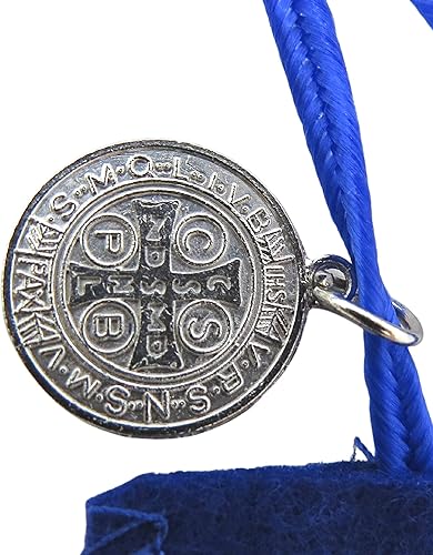 Miniatura 4 de Escapulario católico a granel a todo color con medalla de San Benito y colgante de crucifijo, 24.5 pulgadas, paquete de 12