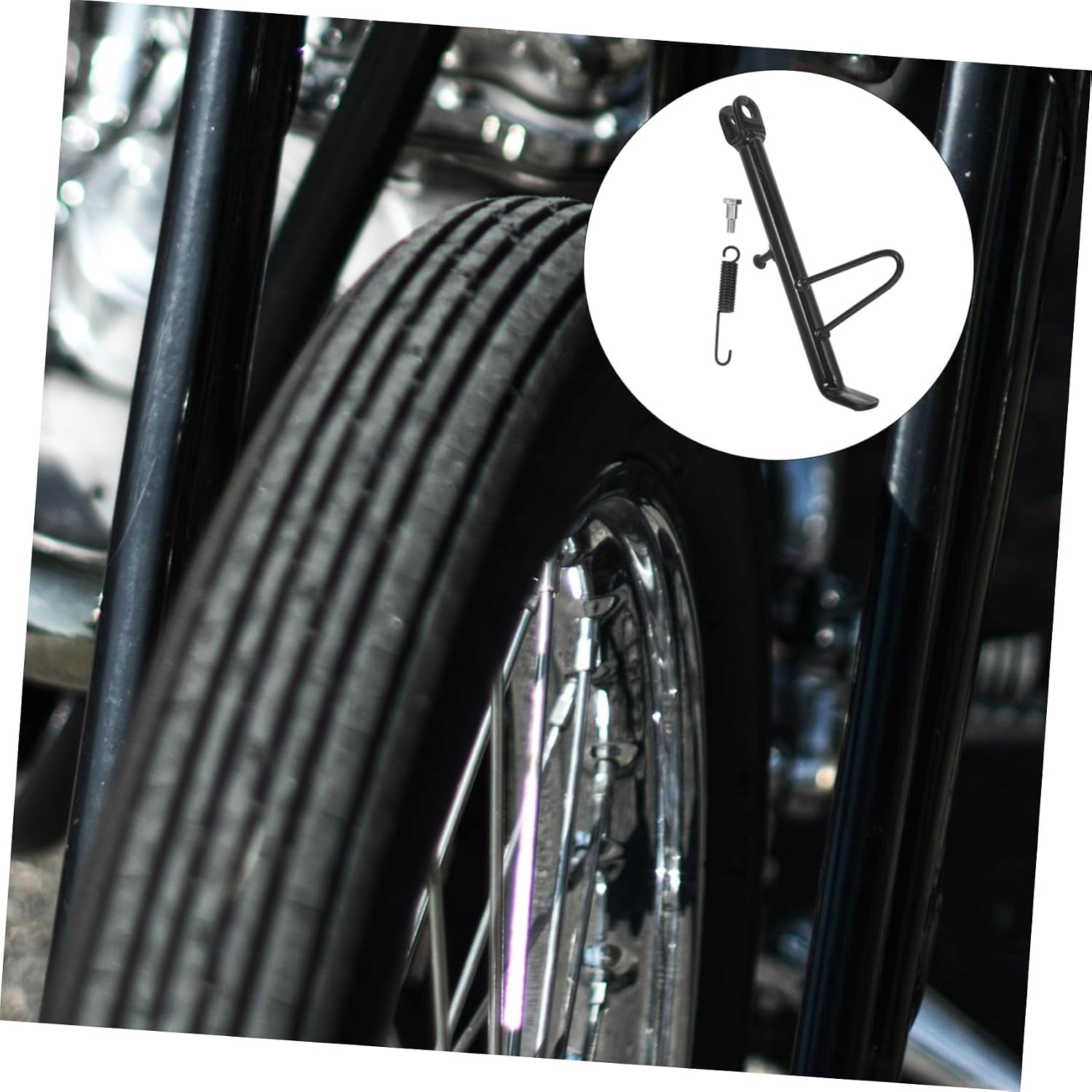 ULTECHNOVO Motorcycle Stand Kickstand Metal Side Kickstand for Scooter Dirt Bike Stand