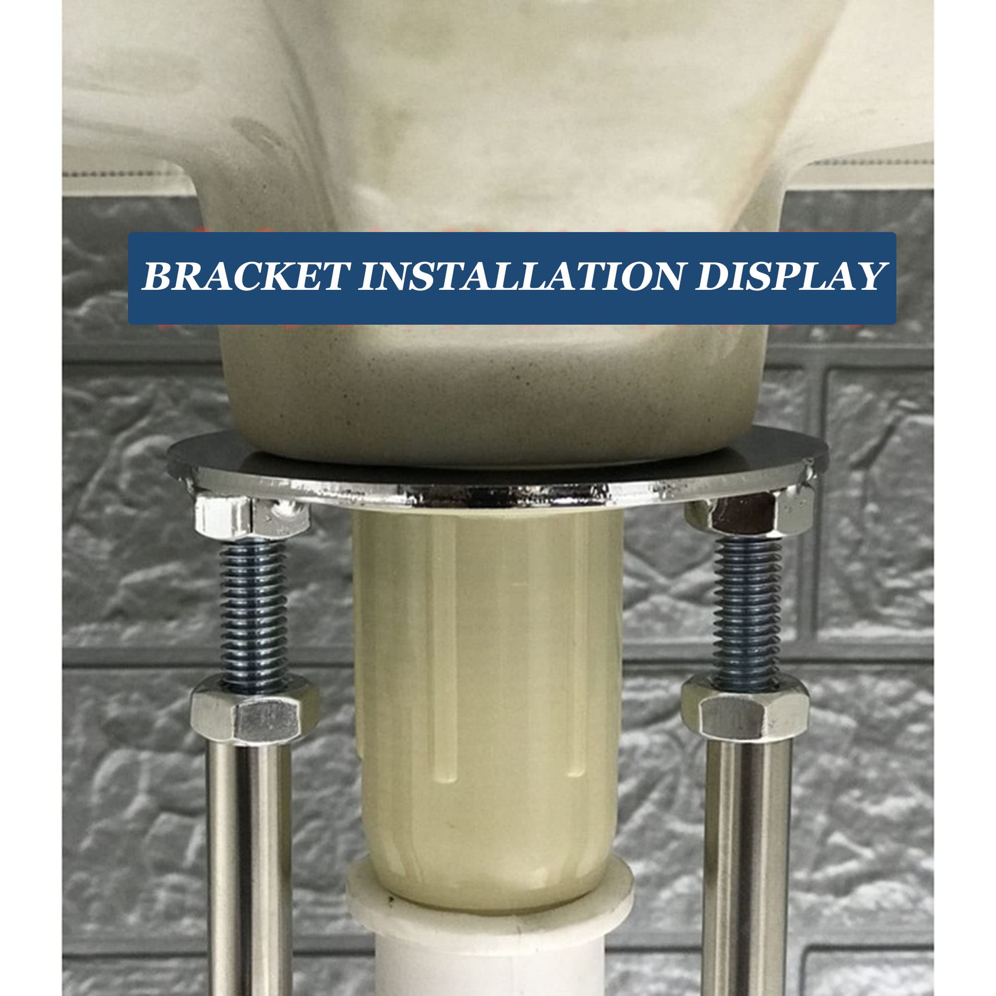 Soportes de acero inoxidable para fregadero de montaje inferior, patas ajustables, kit de instalación para fregadero de cocina y baño, sistema de reparación que nunca se cae