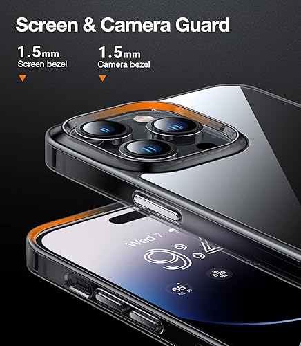 Miniatura 5 de TORRAS MarsClimber - Funda compatible con iPhone 14 Pro, probada en caídas de 8 pies, soporte de 3 vías de soporte, mate translúcido, azul marino