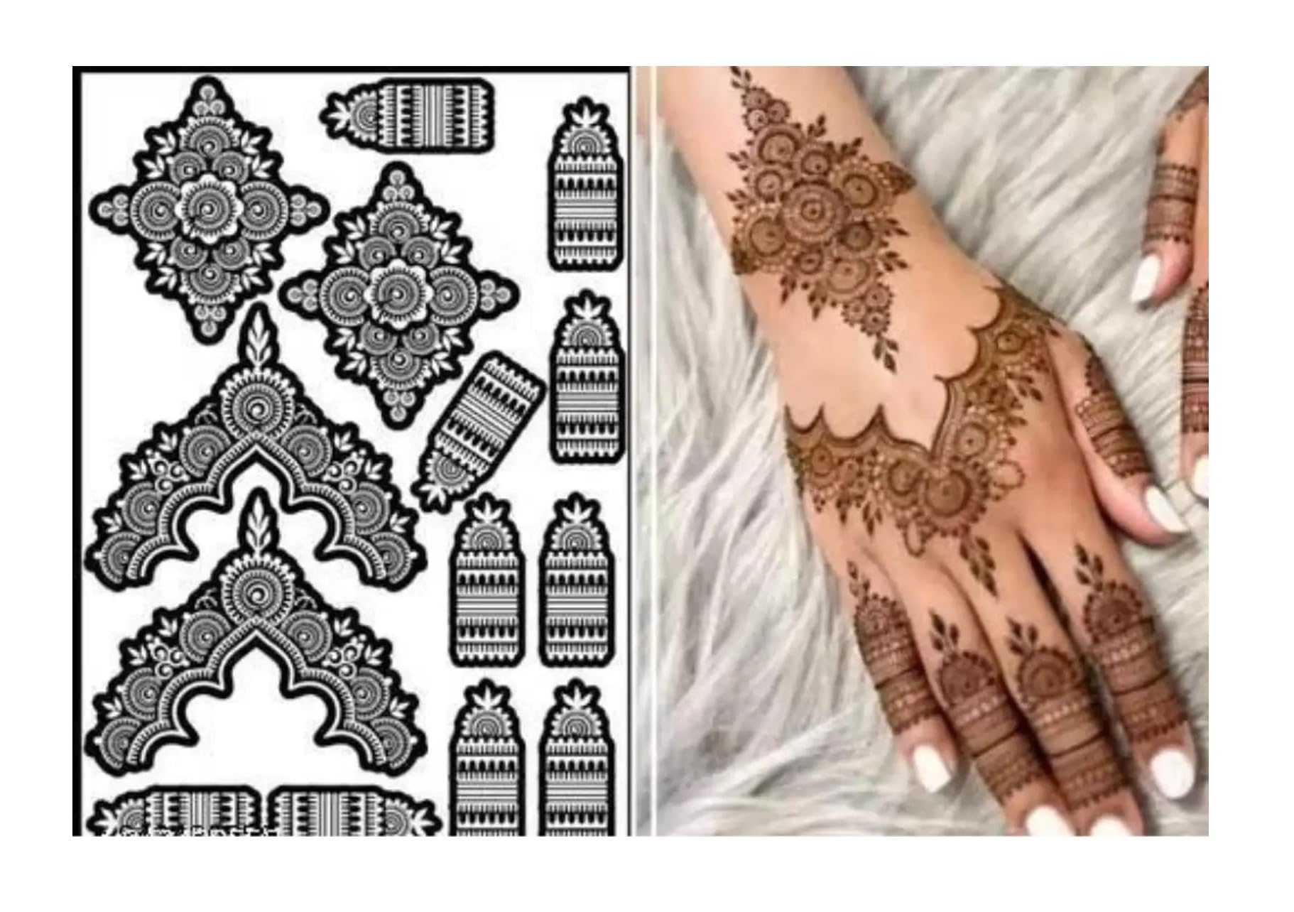 Mehndi Stencil for Wedding | Easy Apply Henna Design Templates for Brides & Beginners | Reusable Sheets-image-19