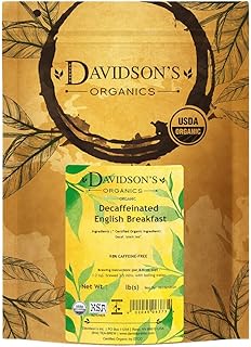 Davidson's Organics, Decaffeinated English Breakfast, Loose Leaf Tea, 16-Ounce Bag