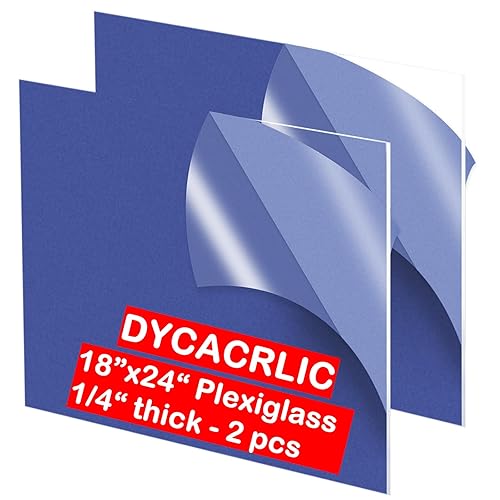 Hojas de plexiglás acrílico transparente, 18 x 24 pulgadas, 14 de grosor, 2 unidades, plexiglás acrílico transparente para señalización, pantalla, disponible en Yaxa Venezuela