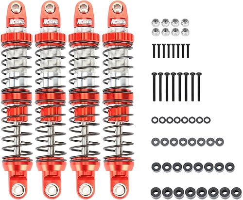 Miniatura 15 de RCAWD Amortiguador universal de 3.937 in para un montón de coches RC 1/10, actualizaciones de choque RC de aluminio completo, amortiguadores Azul