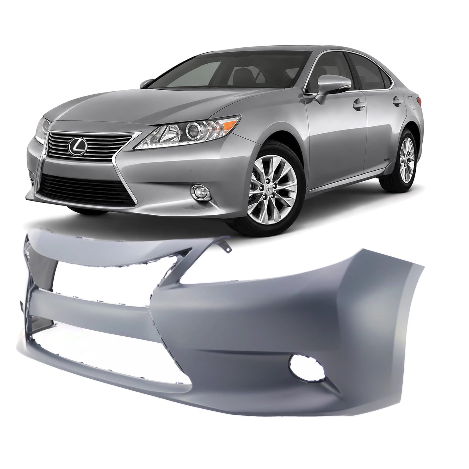FitParts Compatible with Lexus ES300h ES350 2013–2015 Front Bumper Cover
