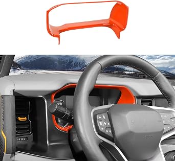 Cherocar Center Console Dashboard Meter Trim Frame Panel Cover for 2021 2022 2023 2024 2025 2026 Ford Bronco,Interior Dashboard Decoration Cover,for Ford Bronco Accessories