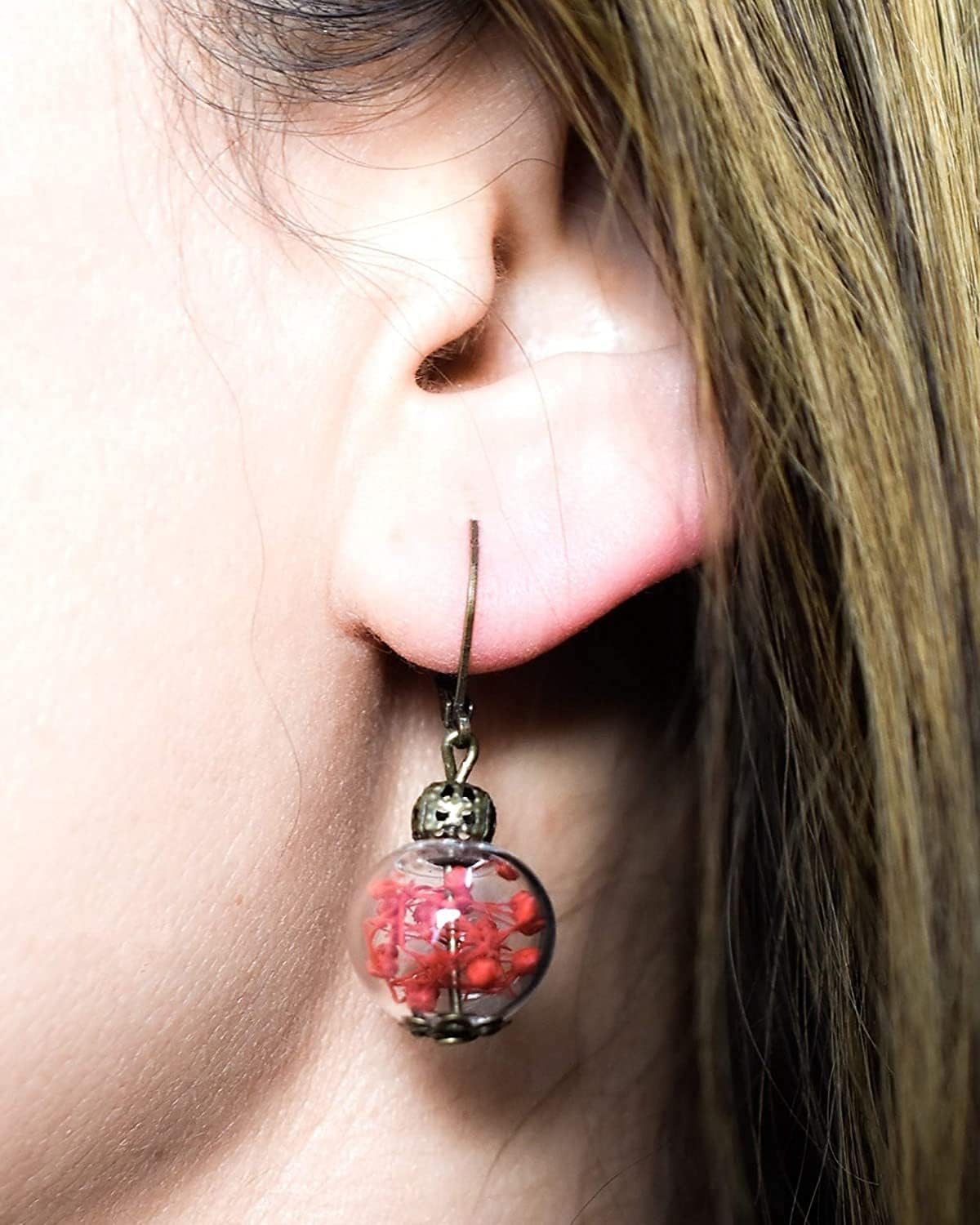 MadamLili Real Blossom Earrings Summer Joy III - Natural Jewelry - Earrings Hanging about 3.5cm - Image 6