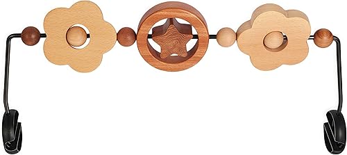 Barra de juguete compatible con Baby Delight Bouncer, accesorio de barra de juguete de madera de gran tamaño, compatible con gorila de 14.5 a 16