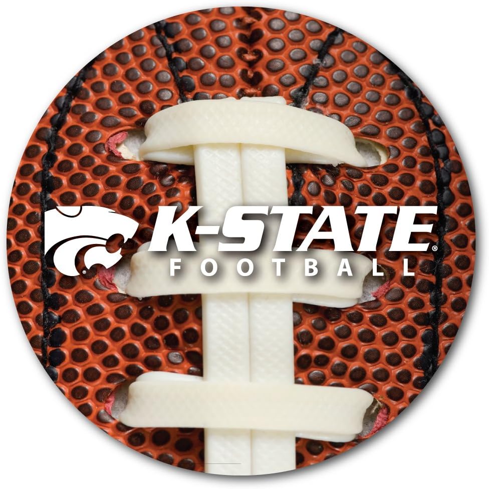 VictoryStore Coasters - Kansas State University Coaster Set, Football Design, Set of 4