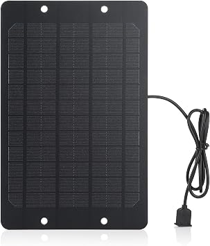 Soshine Mini Solar Panel - شاحن لوحة شمسية USB 5 فولت 6 وات مع موصل USB A أحادي البلورة عالي الأداء للكاميرا ومضخة المياه والمروحة الصغيرة والدراجة وبنك الطاقة وفوانيس التخييم