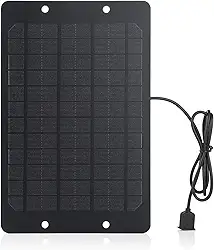 Soshine Mini Painel Solar Monocristalino USB 5V, 6W, Carregador Solar à Prova D'água com Sistema de Estabilização de Tensão Incorporado para Smart Phone, Bicicleta, GPS, etc.