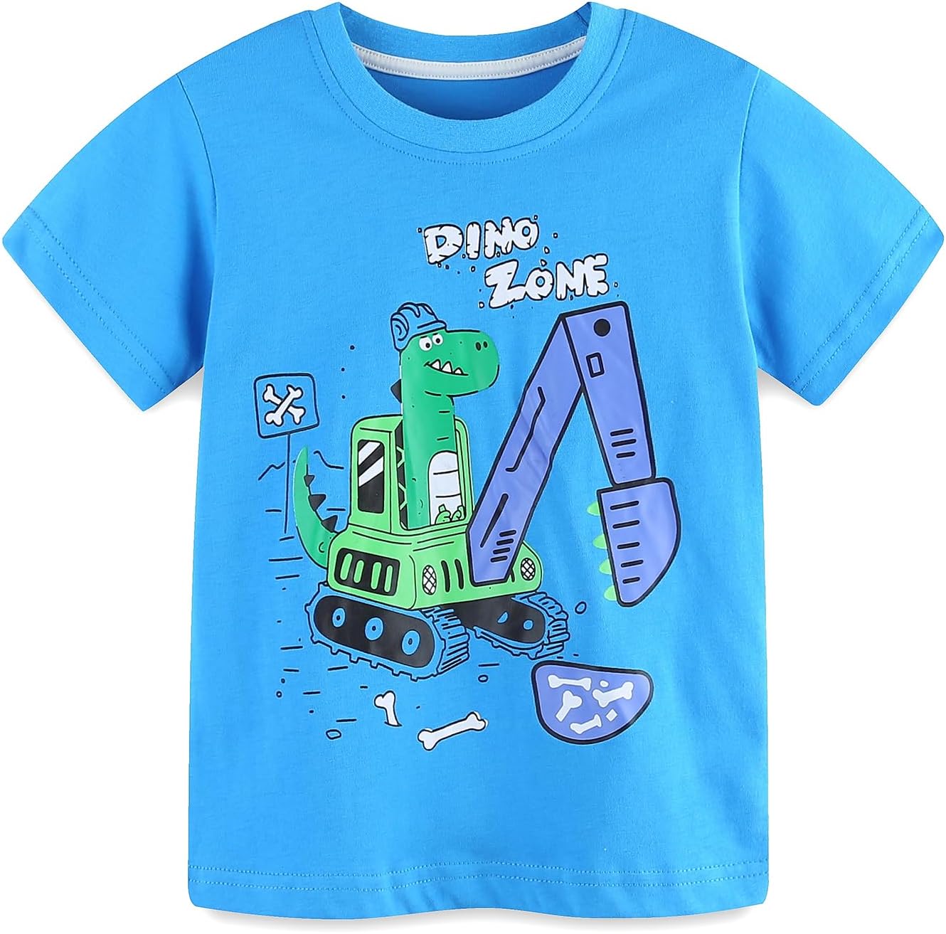 Boys Crew Neck T-Shirts Little Kids Short Sleeve Tops for Toddler Boys Summer Casual Graphic Tees 2 Pack - Image 4