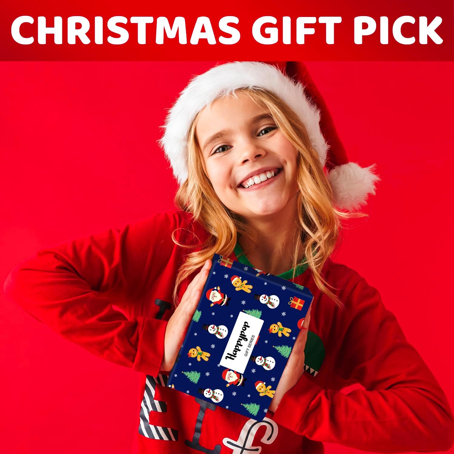 HAPPYPOP Christmas Socks for Boys Girls - Secret Santa Gifts Xmas Stocking for Kid with Card - Image 5