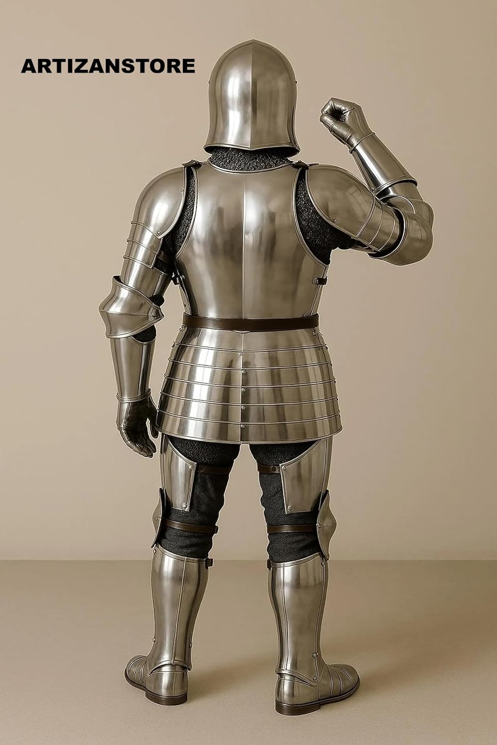 ARTIZANSTORE Full Gothic Knight Suit of Armor | Wearable Steel Set, Medieval Reenactment