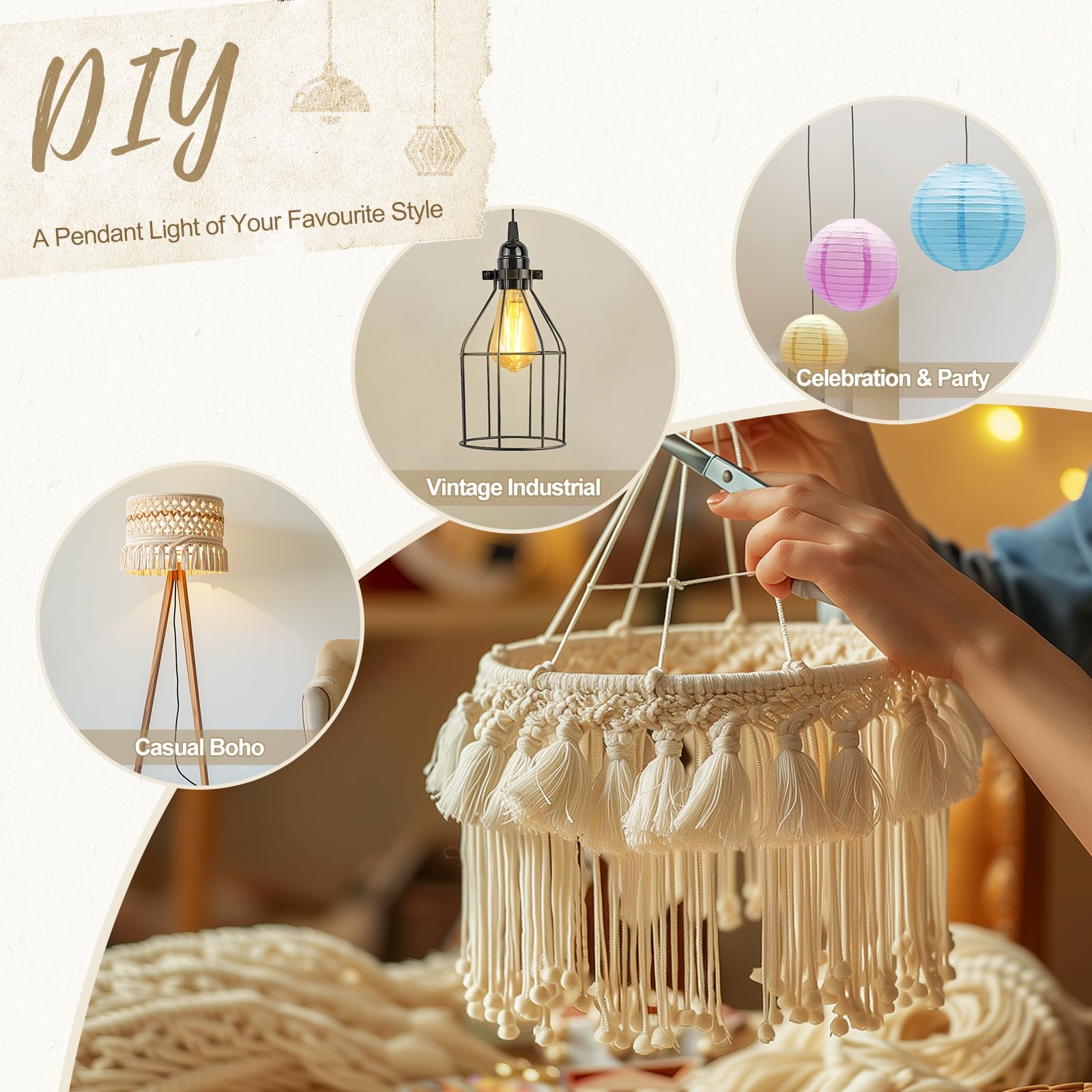 DiCUNO Oprawa lampy E27 z przełącznikiem, gwint E27 z kablem sieciowym 2 m i wtyczką EU, do zawieszenia lamp, lamp wiszących, lamp sufitowych, projektów DIY, czarna, 1 sztuka