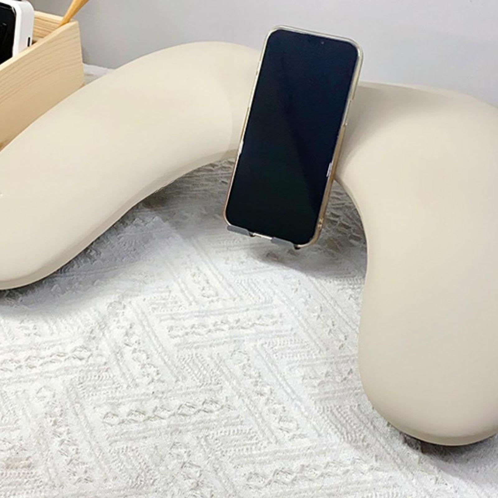 predolo Poggiabraccio per manicure, cuscino poggiamani, cuscino, morbido professionale a forma di U con supporto per telefono, strumento per manicure e unghie, Beige
