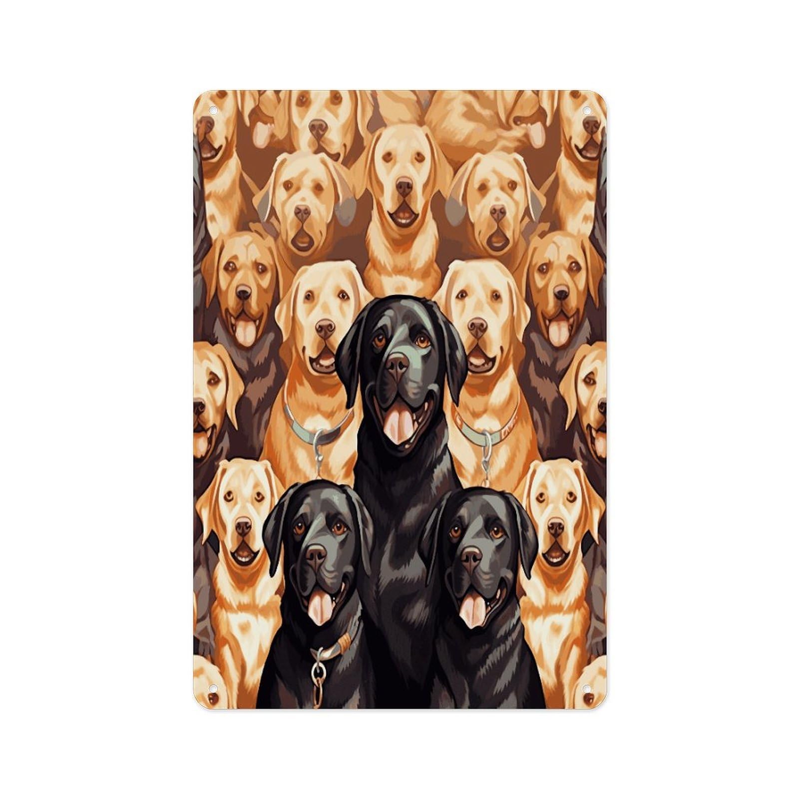 Fekiloot Style Labrador Retriever Dogs Wall Decor Metal Signs Tin Signs Poster