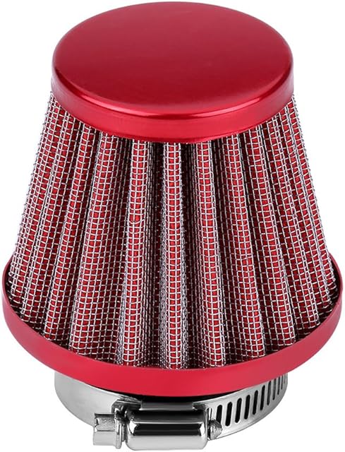 Air Intake Filter, Universal 38mm 125cc Air Filter Pit Bike Air Filter Intake Induction Kit for Off-road Motorcycle Atv Quad Dirt Pit Bike Red