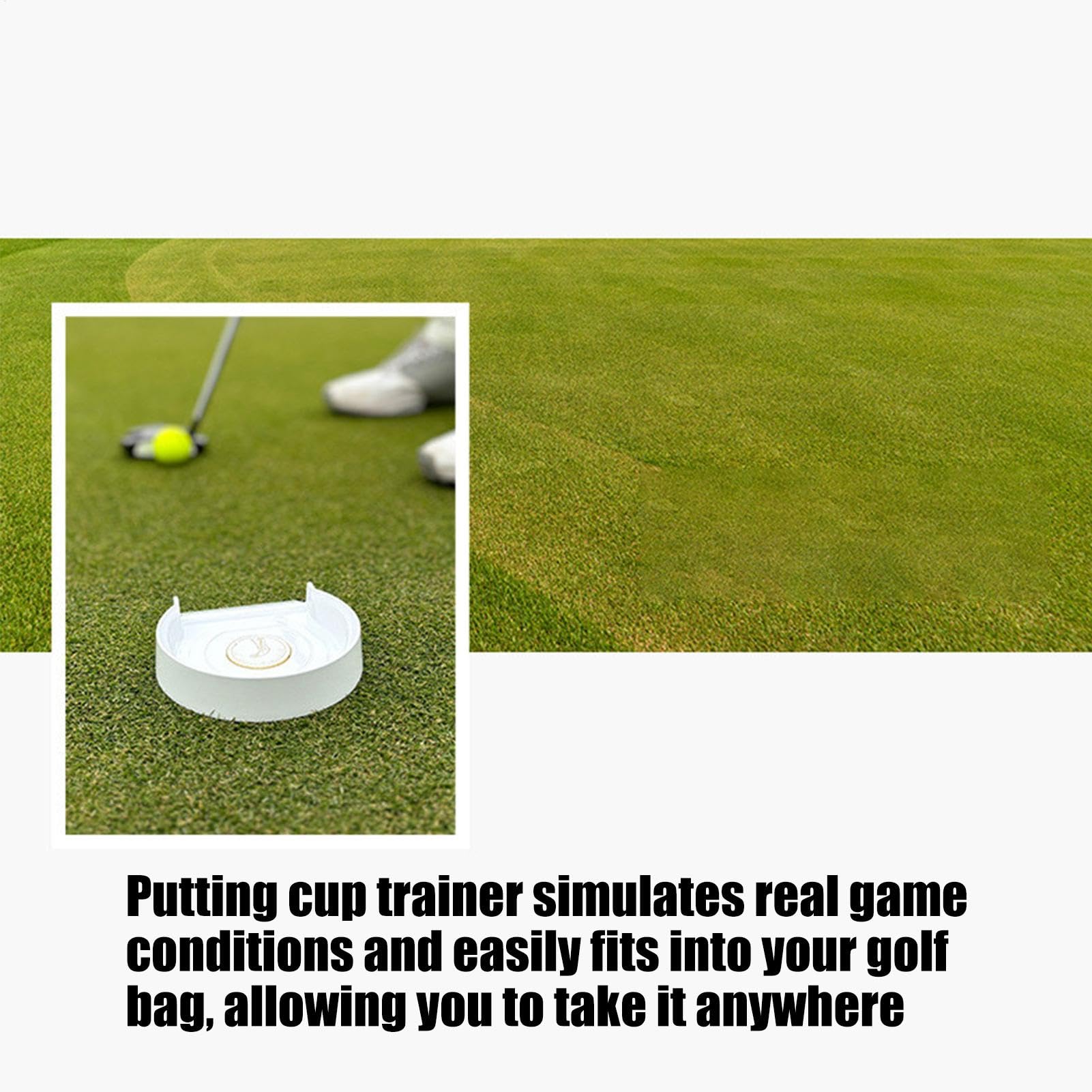 Copa de golf – Copa de regulación de putter de aleación de aluminio en todas las direcciones | Agujero de práctica de copa | Ayudas de entrenamiento en interiores y exteriores mejoran las habilidades