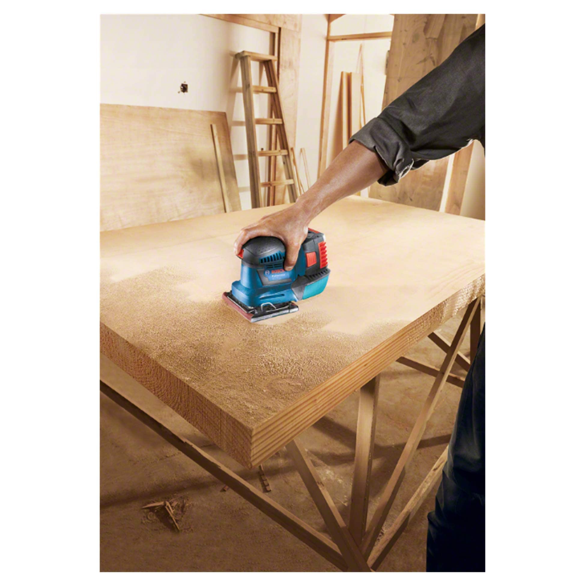 Bosch Professional GSS 18V-10 Levigatrice Orbitale a Batteria, 18 V, 5 Ah, Blu