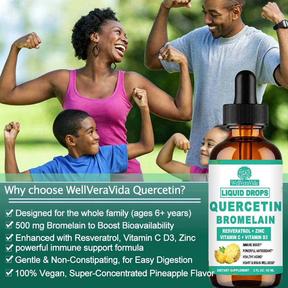 Quercetin with Bromelain, Quercetin 1000mg & Bromelain 500mg Liquid Drops — Amazon image 6