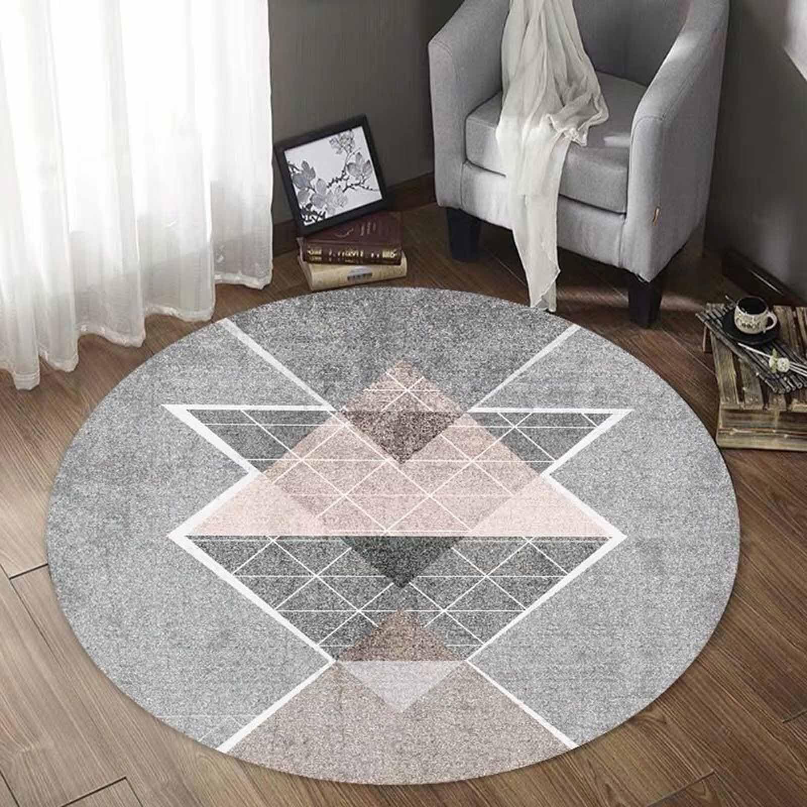 Alfombras de pasillo antideslizantes para evitar resbalones alfombra redonda gris 80cm