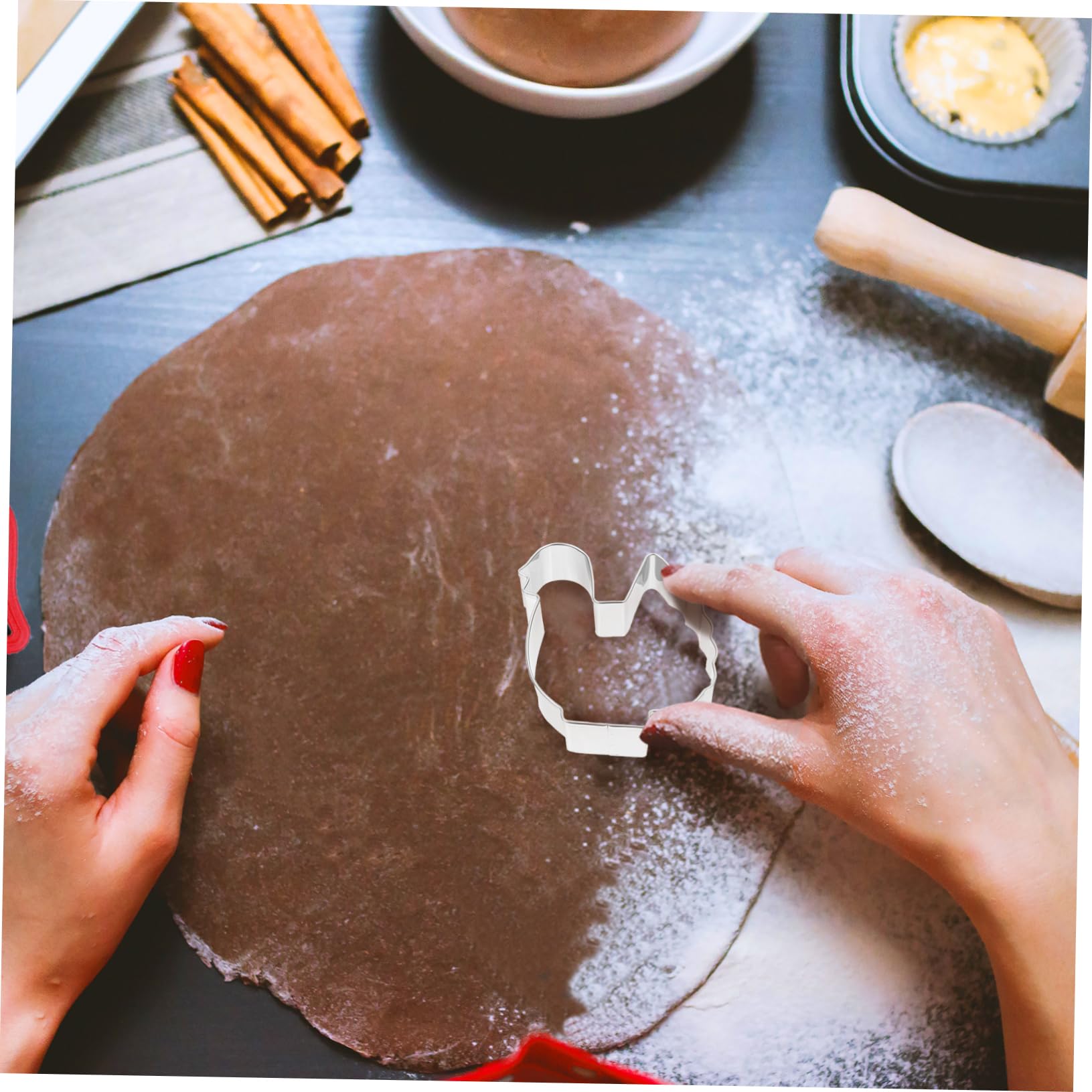 LIFKOME Lot De 3 Emporte-pièces En Acier Inoxydable Pour Biscuits Robustes Non Faciles À Nettoyer Pour La Pâtisserie 6 Pièces X 3
