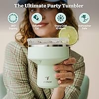 Vista 2 de Reduce Saltini - Vaso de cóctel de 16 onzas, vaso aislado de Margarita con tapa, mantiene las bebidas frías durante 10 horas, alternativa al vaso