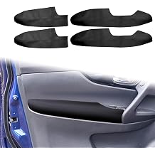 SUNJIKA 4pcs Door Panel Cover Trim Replacement Compatible for Nissan Rogue/X-Trail 2014-2020 Interior Door Skin OverlayBlack