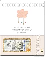 Vista 74 de Tarjeta de boda, con dos aperturas de tira para desgarrar, con ventana de plástico transparente que deja ver dinero, cheques o tarjetas de regalo