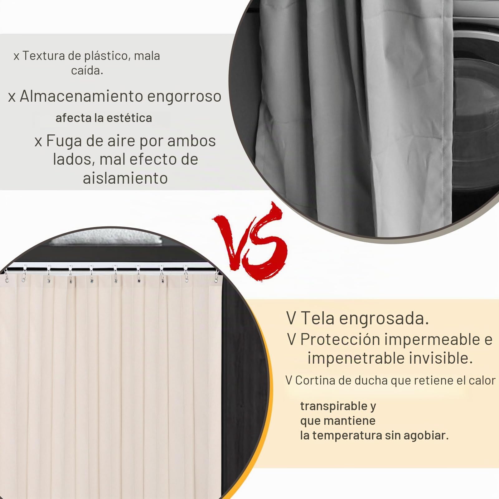 WMLBK Cortina para armario, cortina con riel para estanterías, armario, impermeable, para el salón (Beige-H60cm×W90cm)