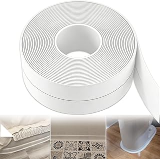 30x30mm 6M Weichsockelleiste Selbstklebend PVC Sockelleiste Selbstklebende Weichsockelleiste Flexibel Fussleisten Selbstklebend Flexible Knickleiste für Badezimmer Küche Bad (30x30mm 6M)