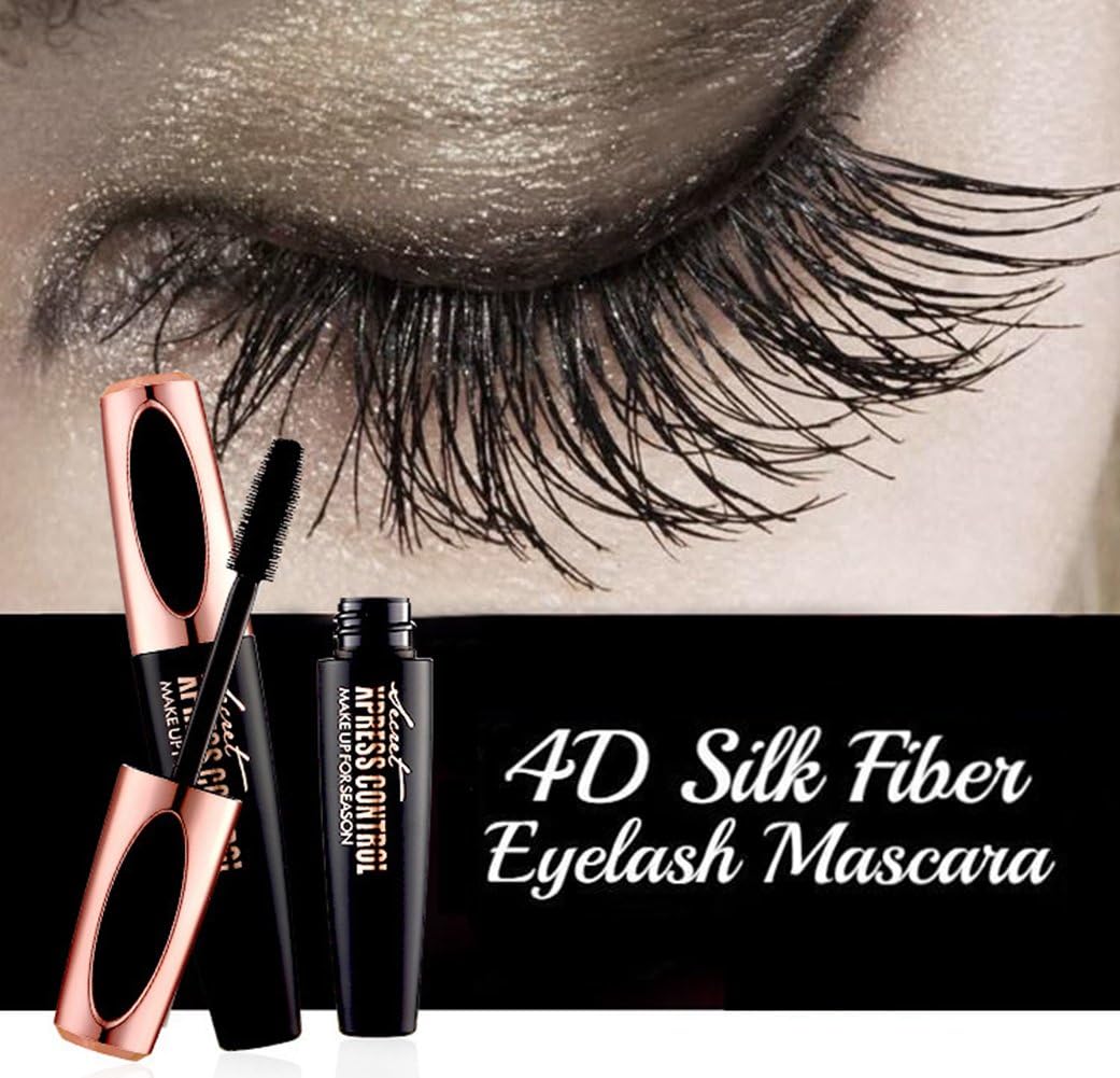 4D Silk Fiber Eyelashes Mascara - Waterproof Eyelash Extension Makeup Kit Thickening and Lengthening Long Lasting Charming Eye Makeup