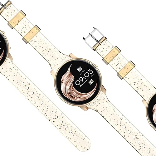 Miniatura 2 de Correa de reloj inteligente compatible con TOOBUR IDW13 de 1.8 pulgadas, correa deportiva transparente de silicona suave, 5.6-7.1 pulgadas,