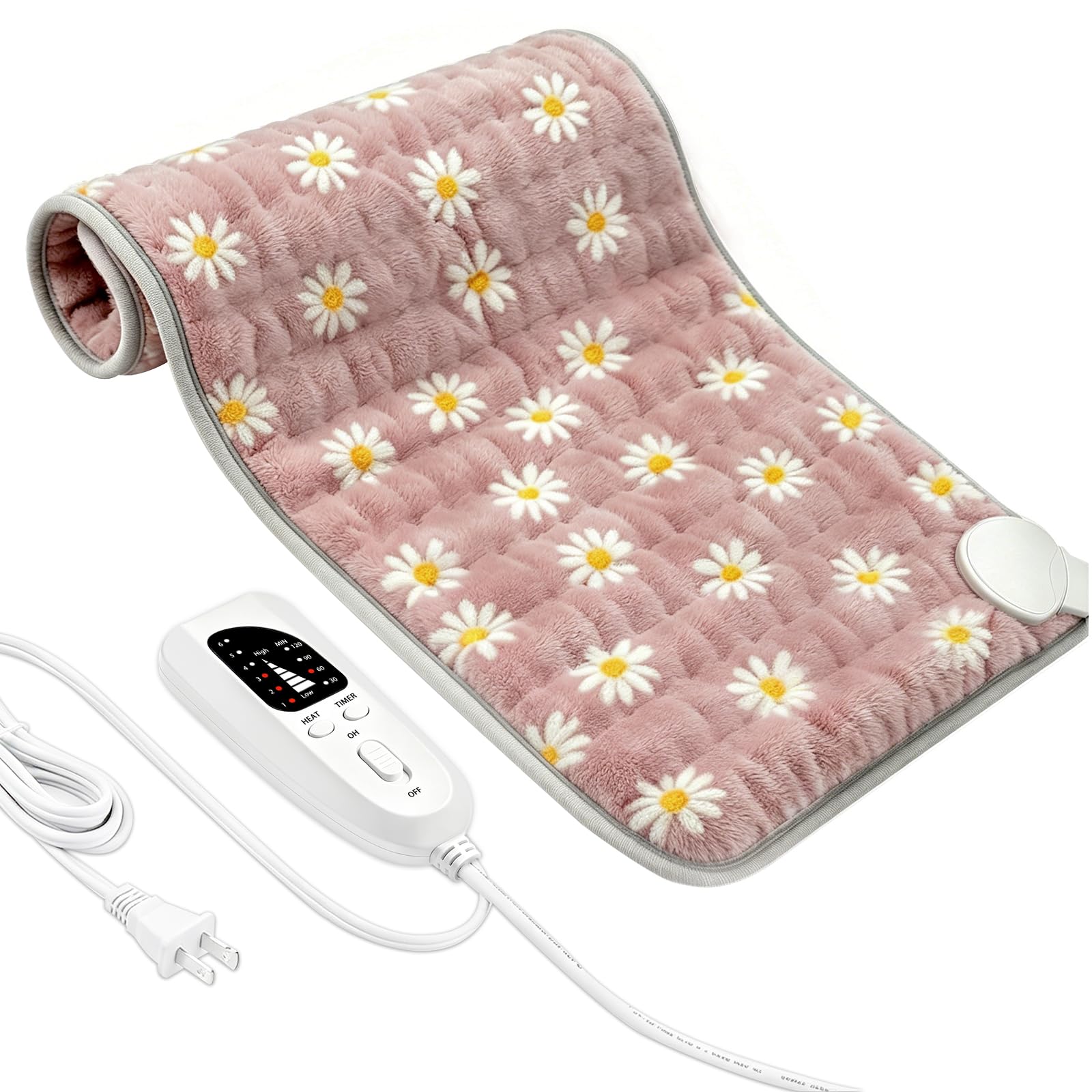 Photo 1 of Electric Heating Pad with 6 Heat Settings, Auto Shut Off, Dry Electric Heating for Back Neck Knee Arms Legs Shoulder Heat Pads for Christmas Birthday Father Mother's Day, 24"x12"