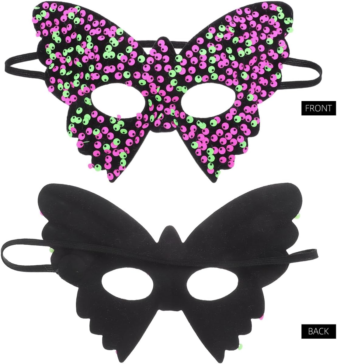 Butterfly Mask Sequin Masquerade Mask Venetian Eye Gliter for Carnival Halloween Cosplay Party Costume B - Image 5