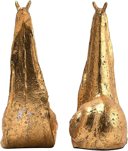 Miniatura 8 de Creative Co-Op Sujetalibros decorativos de metal fundido envejecido, dorado, juego de 2