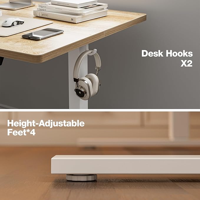 Escritorio Ajustable Electrico Standing Desk 139x81 cm Roble miniatura 7
