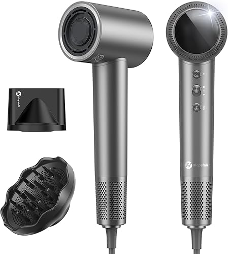slopehill Secador de pelo profesional de 160,000 rpm, ultraligero de 0.8 libras, tecnología de 6 mil millones de iones para una reducción del 98%