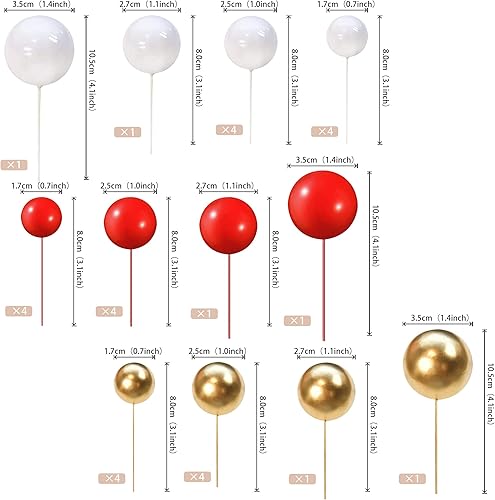 Miniatura 2 de Rsstarxi 30 piezas de miniglobos para tartas, bolas de espuma, decoración de bolas de perlas de imitación, decoración para baby shower, boda,