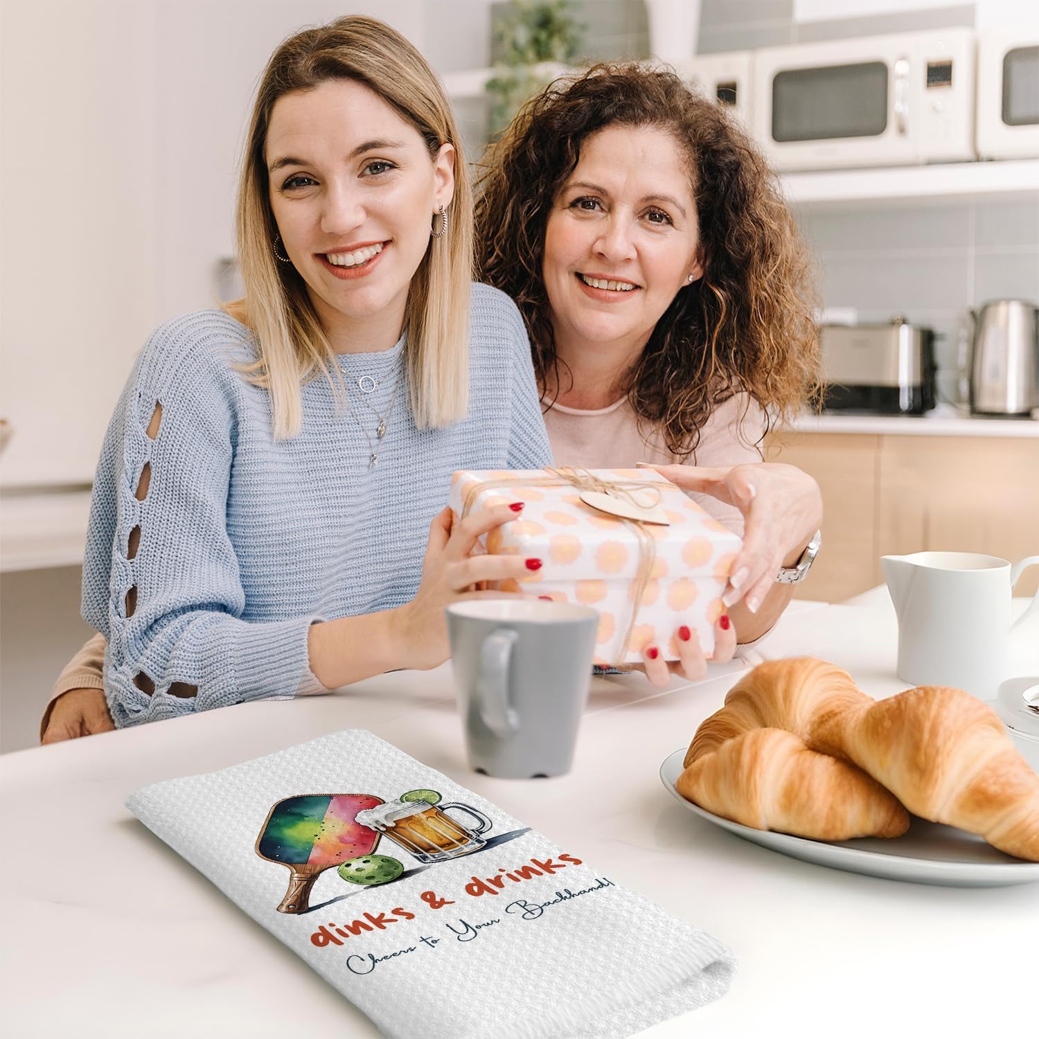 Pickleball Drinks Gifts Kitchen Dish Towels for Women Men,Pickleball Beer Drinks Hand Tea Towels for Kitchen Bathroom Decor,16x24 Inches - Image 6