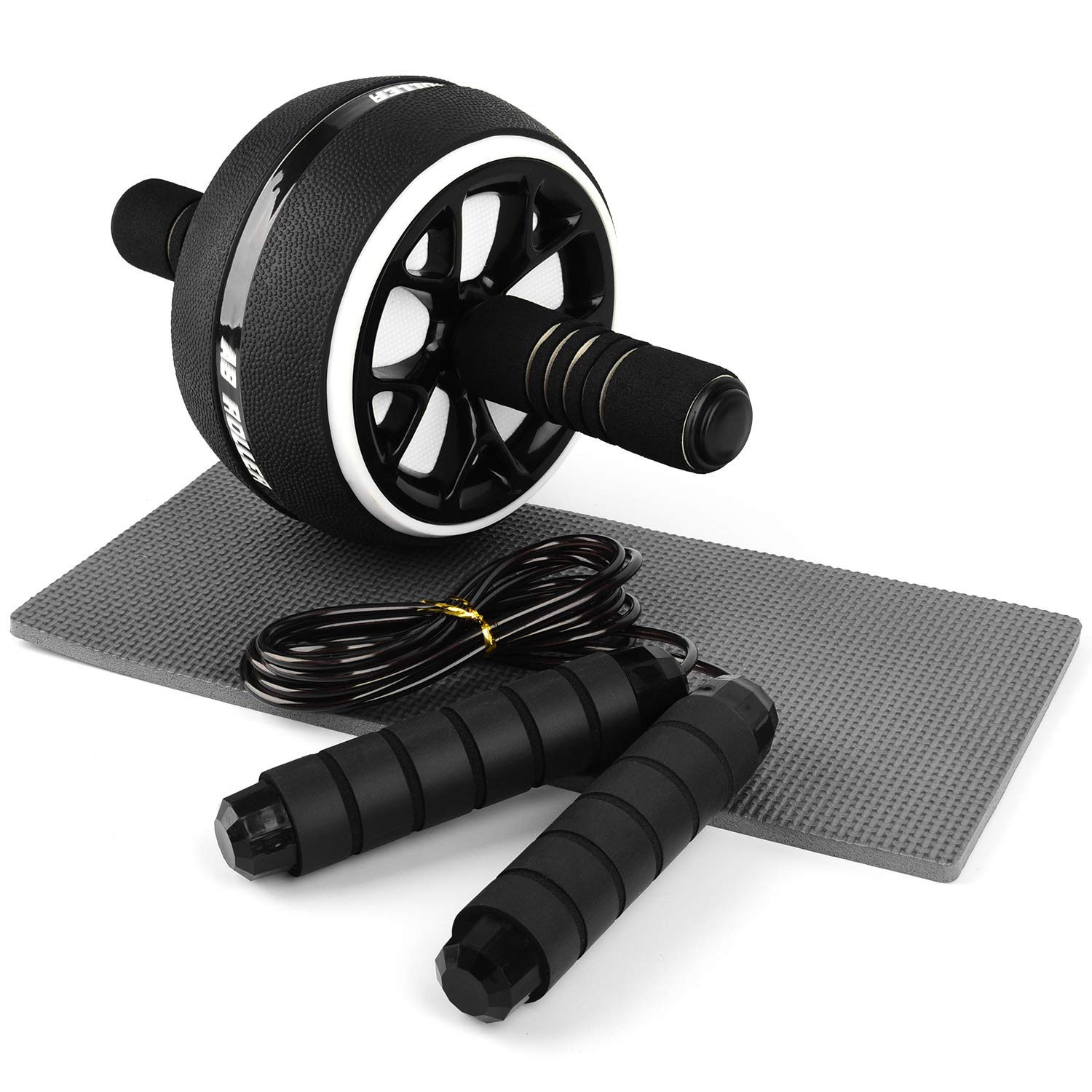 Rodillo abdominal de alta resistencia BAJIE con esterilla ergonómica 8