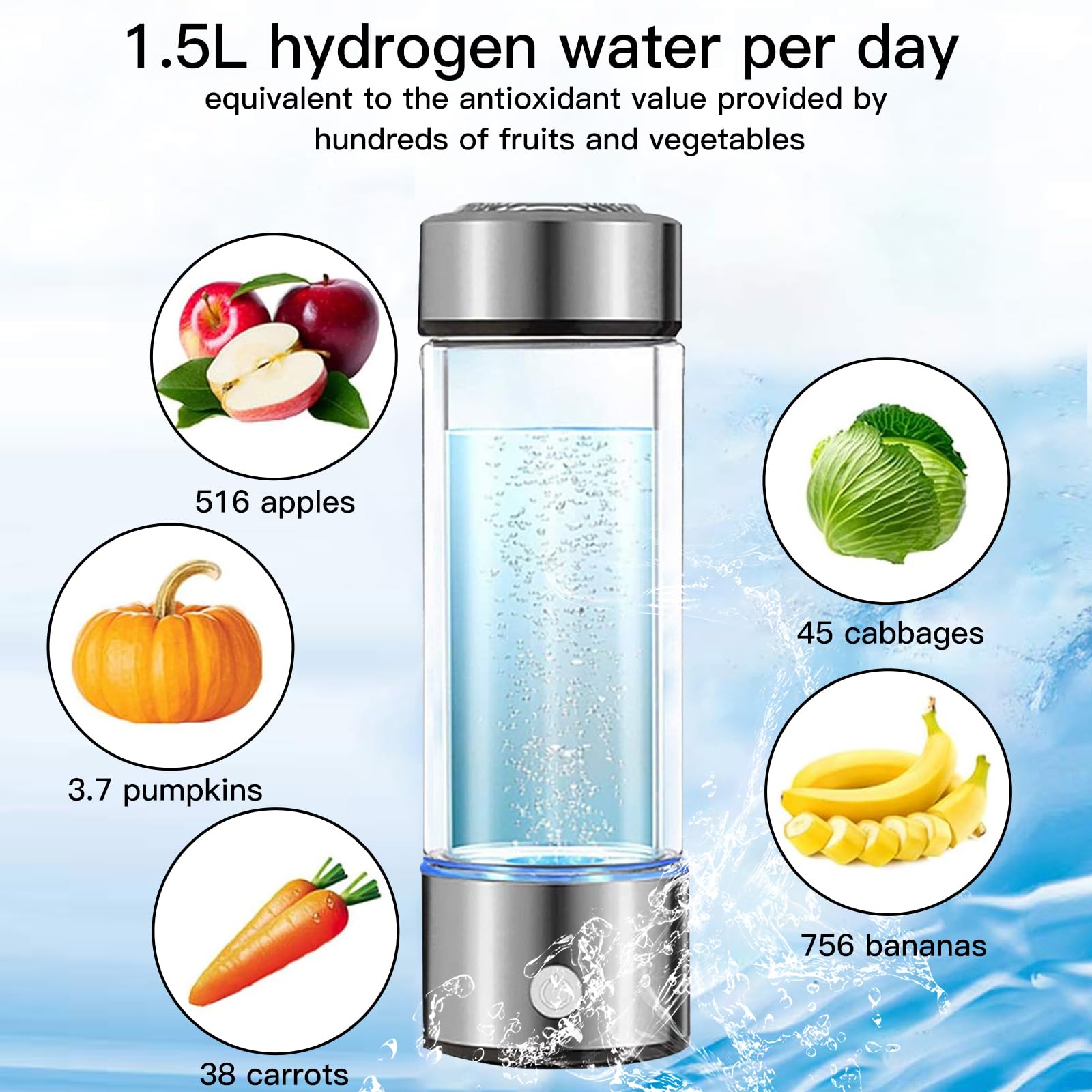 DMWD 300 ml Rijke Waterstof Cup USB Oplaadbare Wat