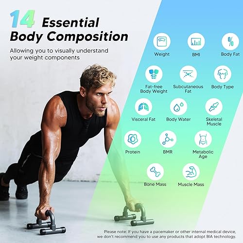 Miniatura 4 de arboleaf Báscula para peso corporal, báscula digital de peso con pantalla LED grande para baño, báscula de grasa corporal precisa para personas,