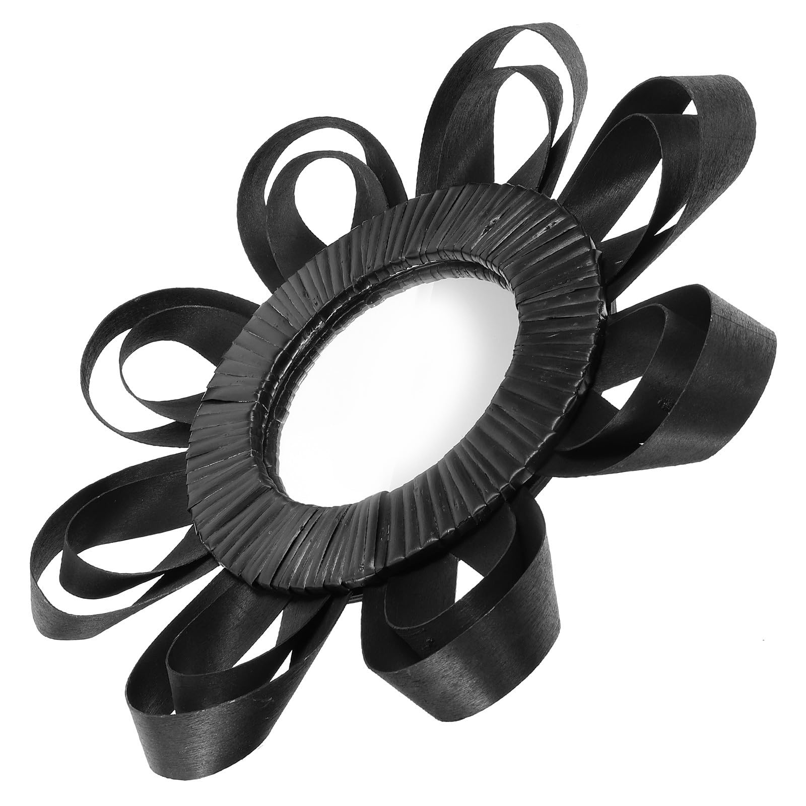 Miroir en rotin noir Healvian cadre bois miroir mural créatif moderne