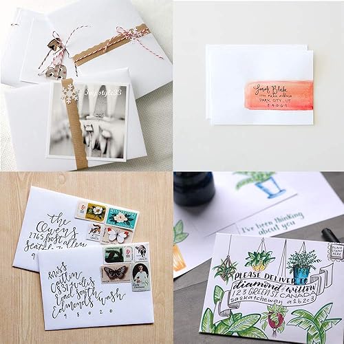 Miniatura 3 de Paquete de 150 sobres de invitación A4 en papel autoadhesivo de 4 14 x 6 14 de 95 libras, papel para boda, ducha, cumpleaños, vacaciones, anuncio de
